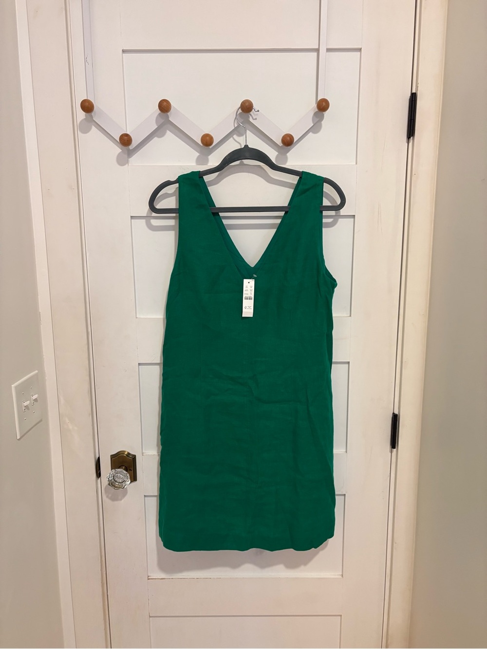 J. Crew Maxine V-Neck Shift Dress in Linen